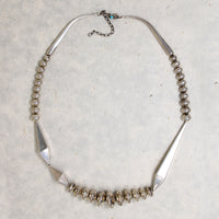 Superb Modernist Navajo Silver Round & Bicone Beads