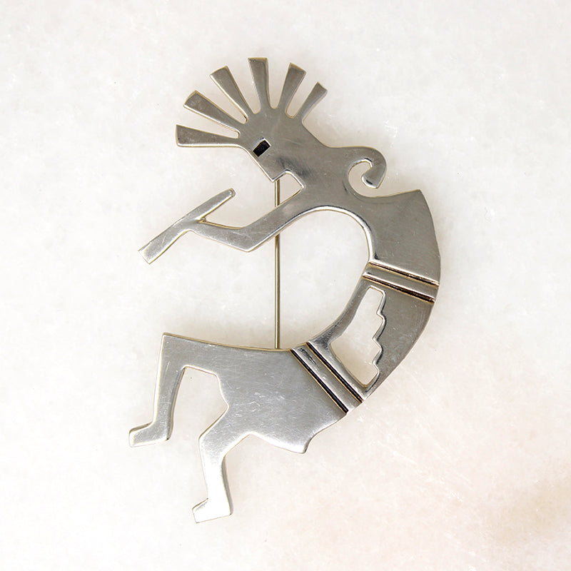 Sterling Silver Kokopelli Brooch
