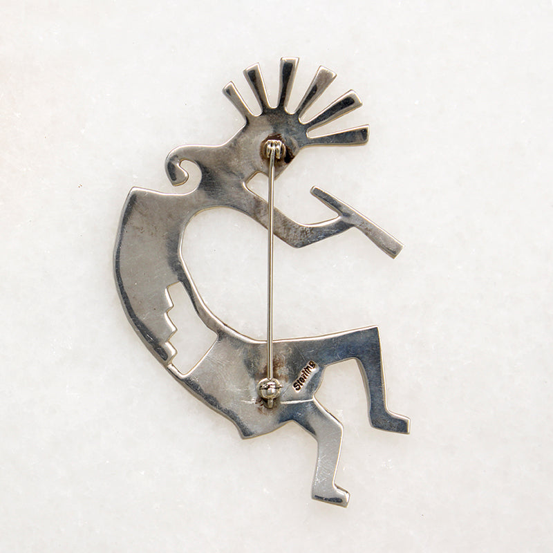 Sterling Silver Kokopelli Brooch
