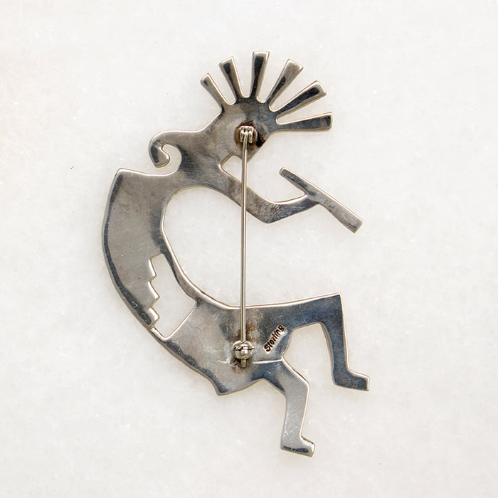 Sterling Silver Kokopelli Brooch
