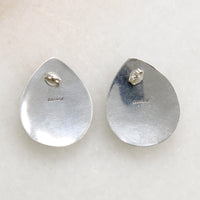 Malachite & Lapis in Sterling Silver Teardrop Earrings