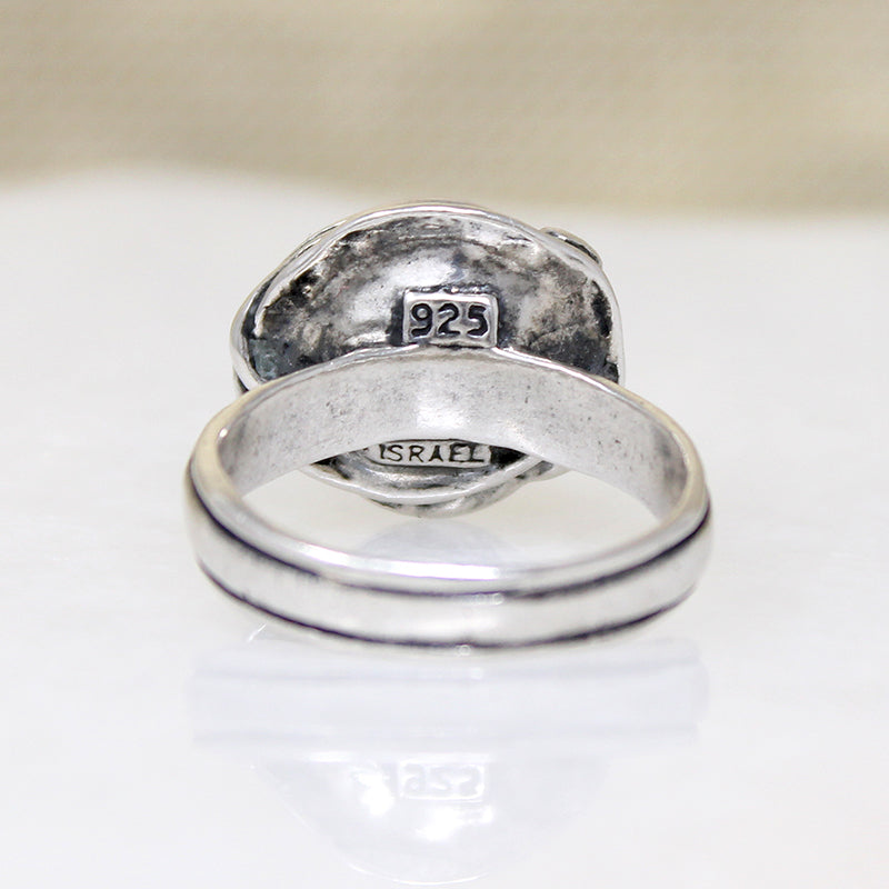 Cultured Pearl in Sterling Tendril Artisan Ring