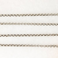 Long Italian Sterling Silver Rolo Link Chain