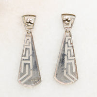 Pendulum Cutout Sterling Silver Statement Earrings