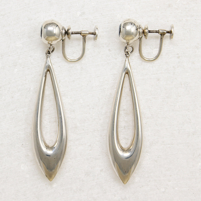 Sensual Sterling & Blue Topaz Pendulum Earrings