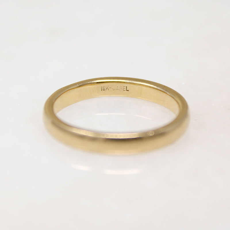 Attractive 18k Gold Jabel Wedding Band Size 7.5