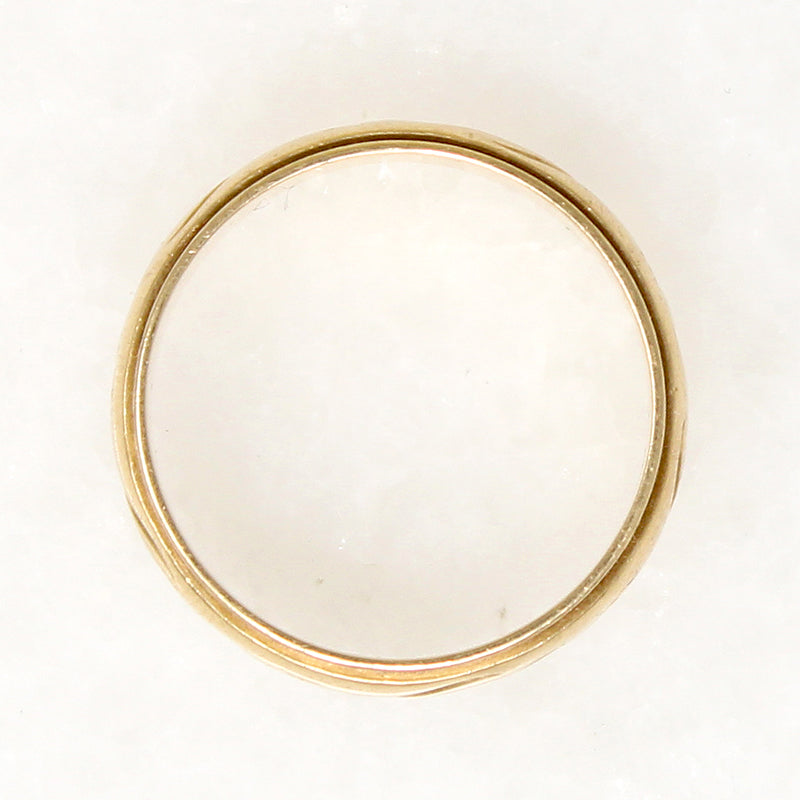 Stars & Hearts Substantial 14k Gold Band Size 8.5