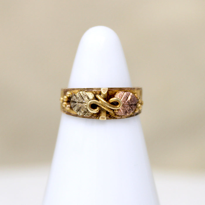 Black Hills Gold Tri-Color Gold Tiny Ring