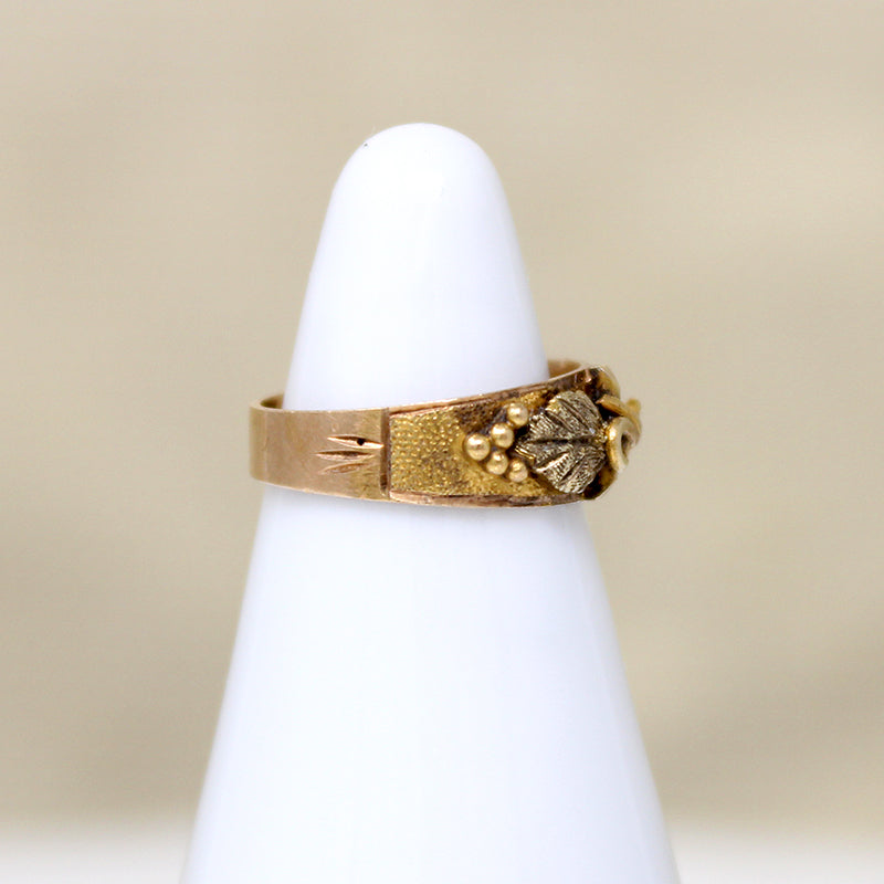 Black Hills Gold Tri-Color Gold Tiny Ring