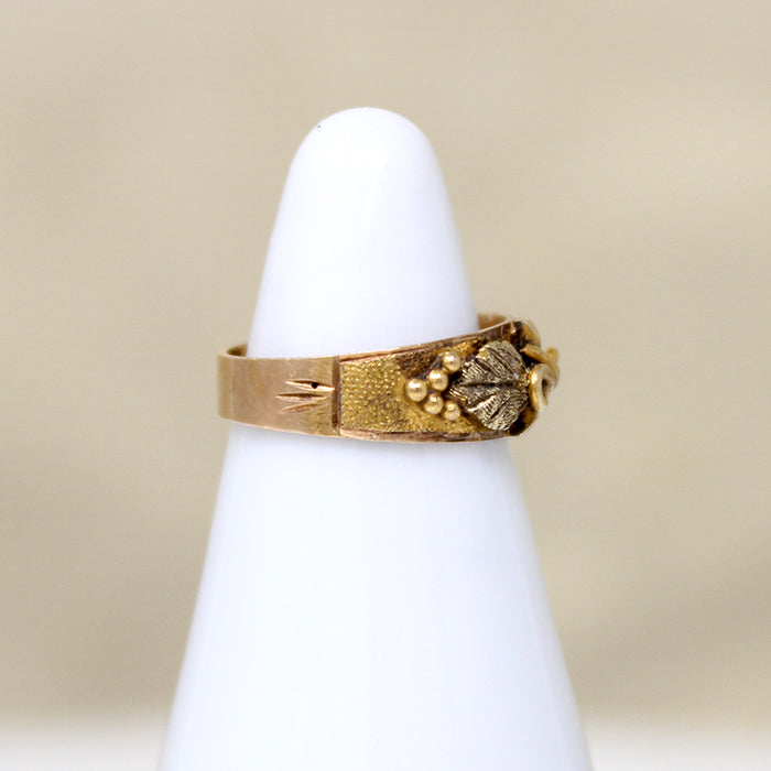 Black Hills Gold Tri-Color Gold Tiny Ring