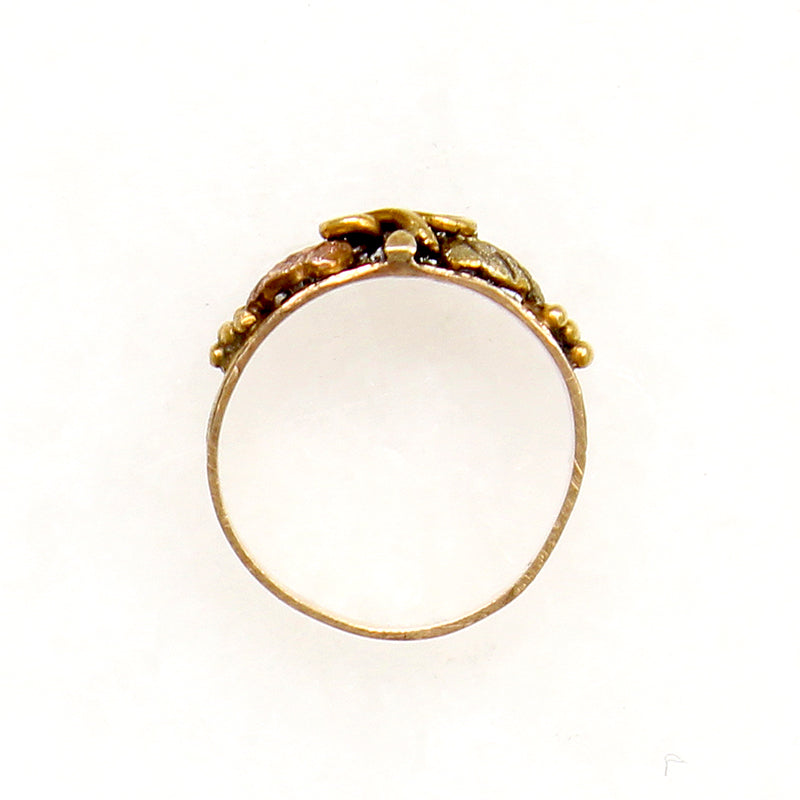 Black Hills Gold Tri-Color Gold Tiny Ring