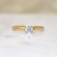 Classic 18k Gold & Diamond Solitaire Ring from Jabel