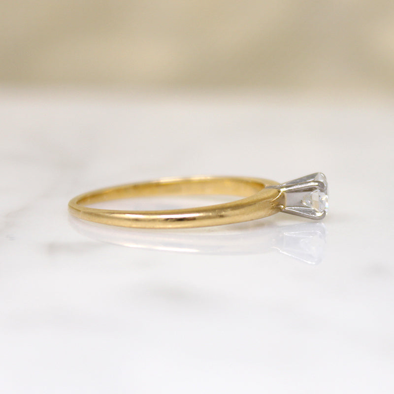 Classic 18k Gold & Diamond Solitaire Ring from Jabel
