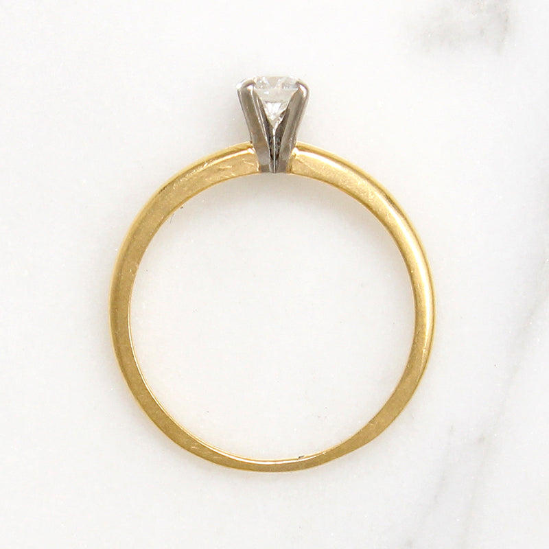Classic 18k Gold & Diamond Solitaire Ring from Jabel