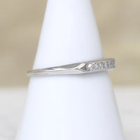 Chic Seven Diamond Platinum Wedding Band