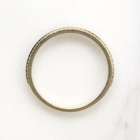 Unusual Tapered White Gold Band with a Twist