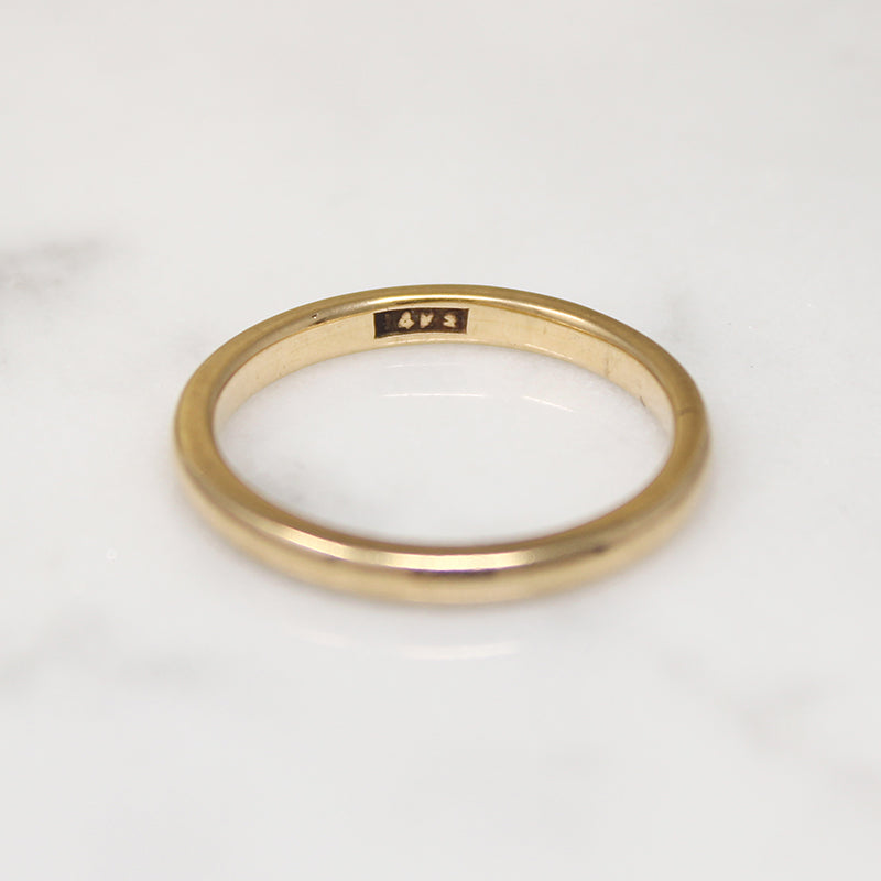 Slim Size 7 Gold Band by Woods & Sons