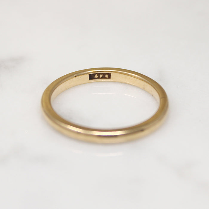 Slim Size 7 Gold Band by Woods & Sons