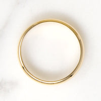 Glowing 14k Gold Half Round Wedding Band Size 8