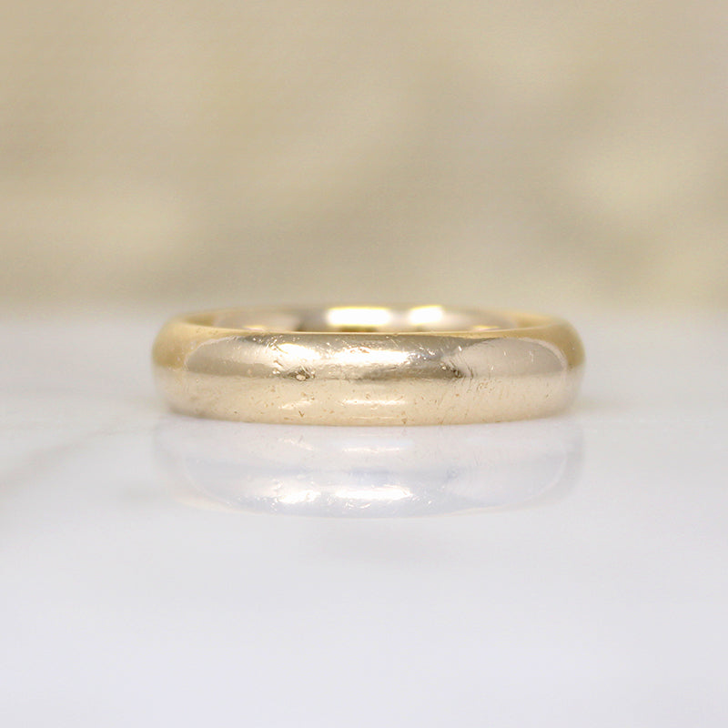 Half Round Comfort Fit 14k Gold Band Size 9