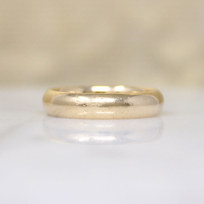 Half Round Comfort Fit 14k Gold Band Size 9