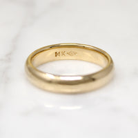Half Round Comfort Fit 14k Gold Band Size 9