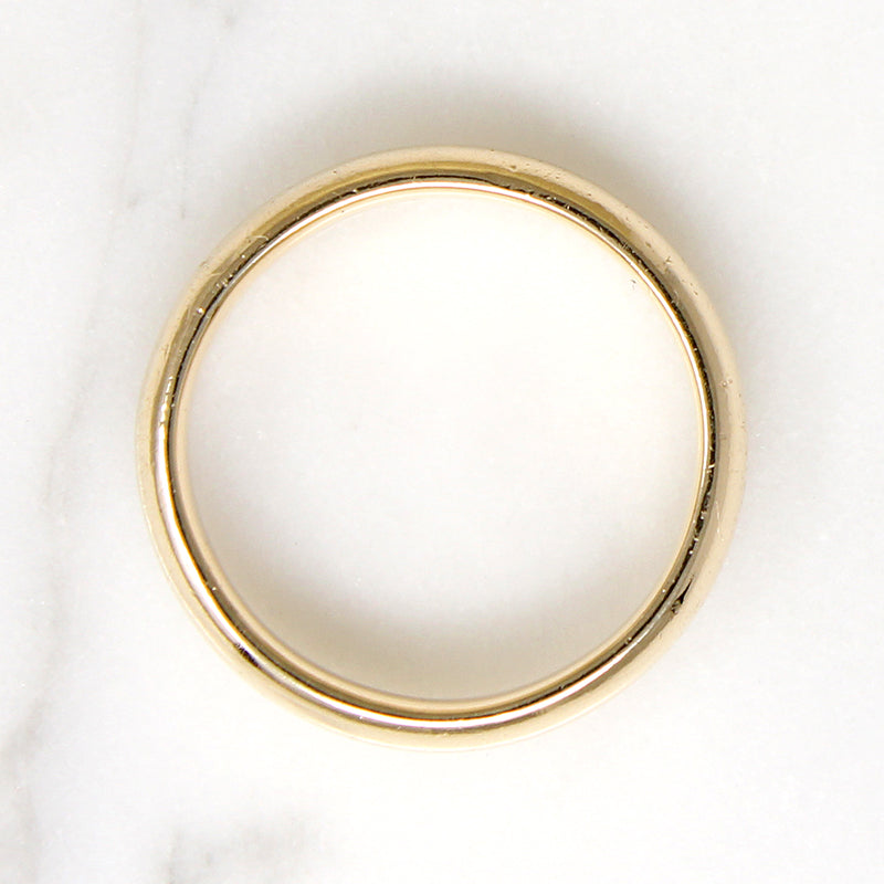 Half Round Comfort Fit 14k Gold Band Size 9