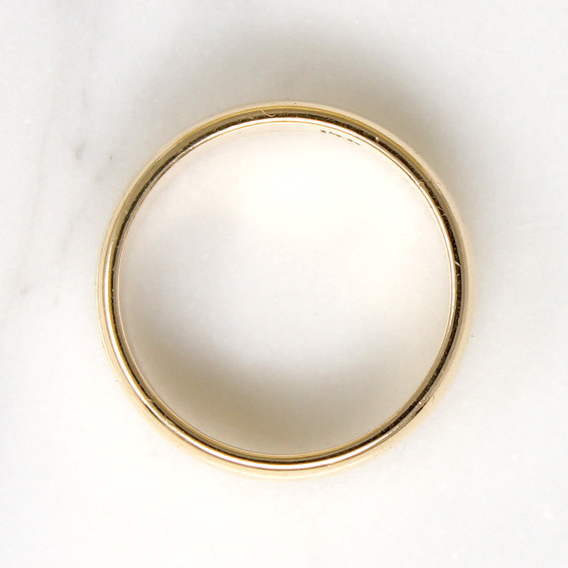 Striking Size 9 14k Gold Wedding Band