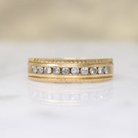 Ritzy 14k Gold & Ten Diamond Band 