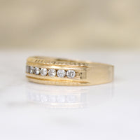Ritzy 14k Gold & Ten Diamond Band 