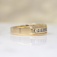 Ritzy 14k Gold & Ten Diamond Band 