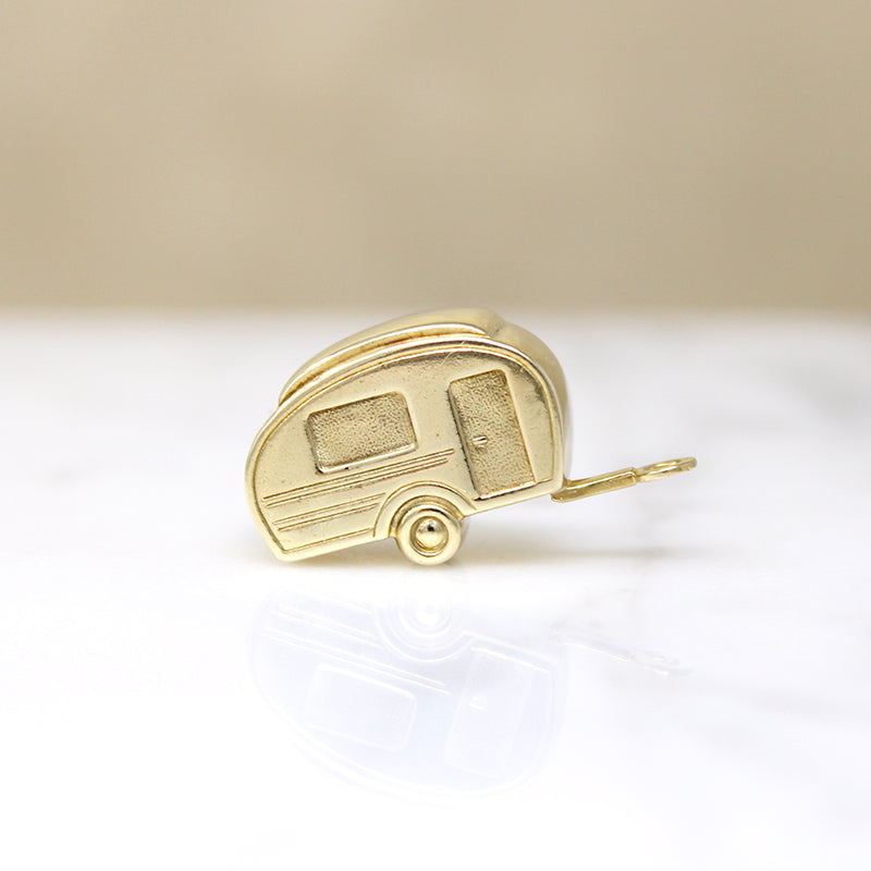 Adorable 14k Gold Retro Camper Charm