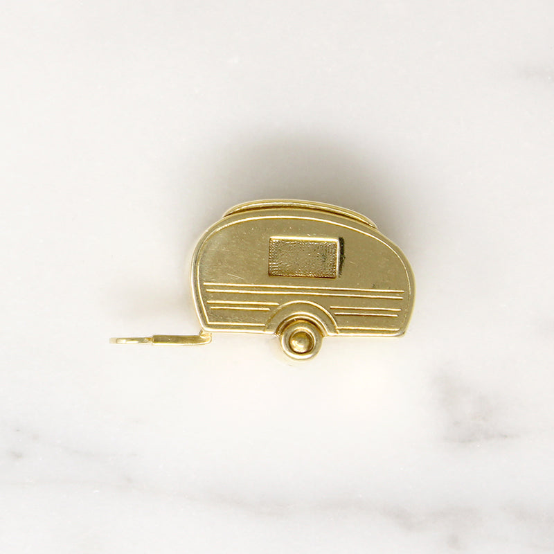 Adorable 14k Gold Retro Camper Charm
