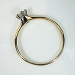 Eccentric Old Mine Cut Diamond in Dainty Gold Ring