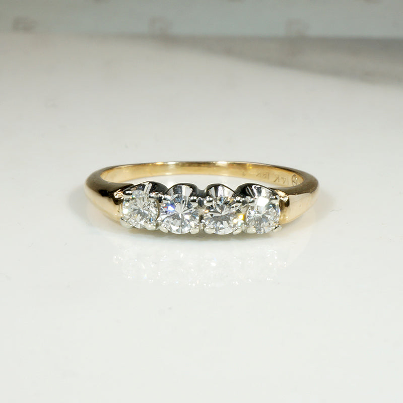 Fetching "Orange Blossom" Two-Tone Diamond Band