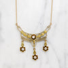 Dainty Diamond & Gold Floral Garland Necklace