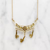 Dainty Diamond & Gold Floral Garland Necklace