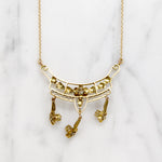 Dainty Diamond & Gold Floral Garland Necklace