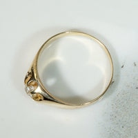 Old Mine Cut Diamond in Size 10.5 Gold Belcher Band