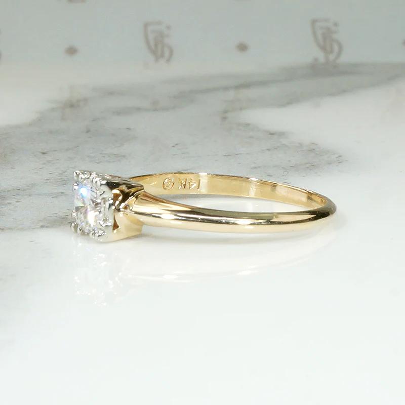 Classic 1940s Diamond Solitaire Engagement Ring