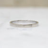 Slender Flat Wedding Band in White Gold