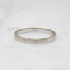 Slender Flat Wedding Band in White Gold