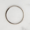 Slender Flat Wedding Band in White Gold