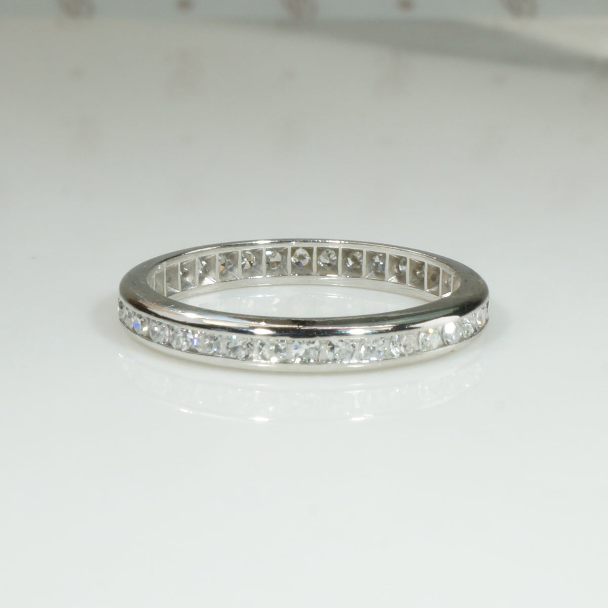 Sparkling 1920s Diamond & Platinum Eternity Band