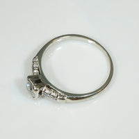 Classic 1940s Diamond Engagement Ring in White Gold