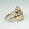 Diamond Art Deco Dinner Ring in Two-Tone Gold