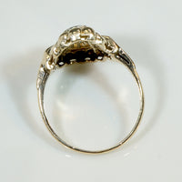 Diamond Art Deco Dinner Ring in Two-Tone Gold