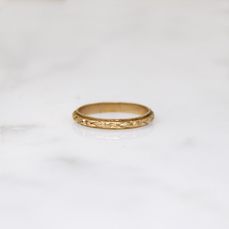 Itty Bitty Gold Flower Tiny Ring