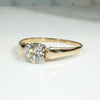Classic Two-Tone Solitaire with Pale Yellow Diamond