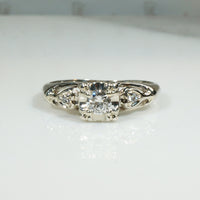 Sweet Heart Diamond & White Gold Engagement Ring